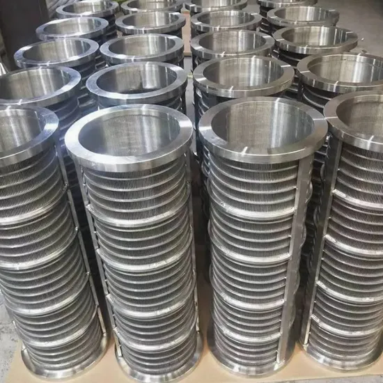  2205 2507 Duplex Steel Heavy Duty 1mm Slot Profile Wire Screen Water Filter Drum